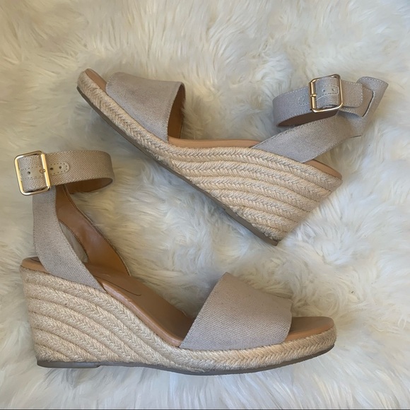 J. Crew Strappy Canvas Espadrille Wedges in Flax F2065 - Picture 12 of 13